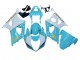 Lojas Carenagens Moto Suzuki GSXR 1000 2003-2004 - Branco Azul Claro Ouro