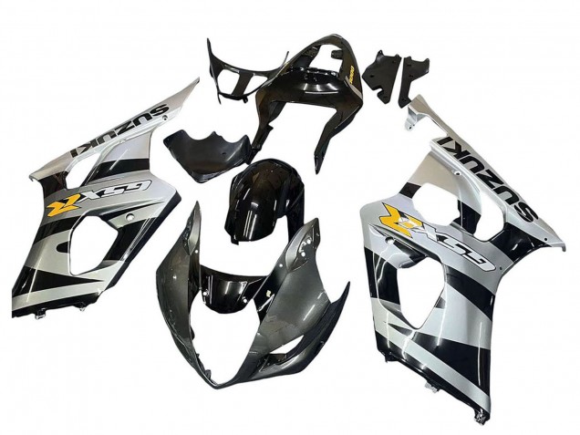 Lojas Carenagens Moto Suzuki GSXR 1000 2003-2004 - Preto Brilhante Prata Cinzento Amarelo