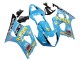 Lojas Carenagens Moto Suzuki GSXR 1000 2003-2004 - Azul Claro Amarelo Preto Rizla Motul