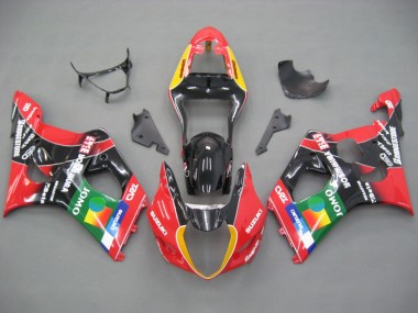 Lojas Carenagens Moto Suzuki GSXR 1000 2003-2004 - Vermelho Amarelo Azul Verde Preto JOMO