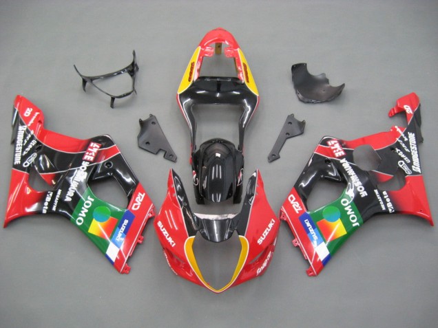Lojas Carenagens Moto Suzuki GSXR 1000 2003-2004 - Vermelho Amarelo Azul Verde Preto JOMO