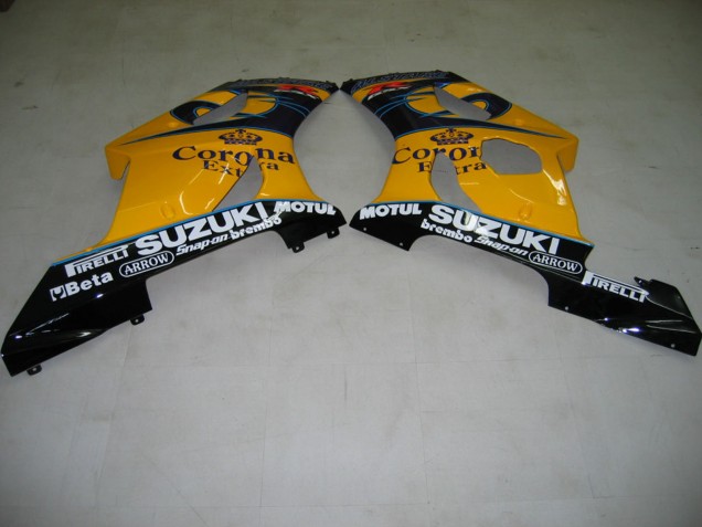 Lojas Carenagens Moto Suzuki GSXR 1000 2003-2004 - Amarelo Branco Azul Preto Corona