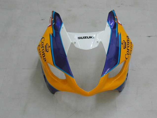 Lojas Carenagens Moto Suzuki GSXR 1000 2003-2004 - Amarelo Branco Azul Preto Corona