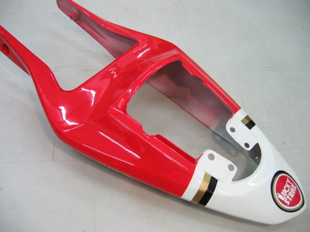 Lojas Carenagens Moto Suzuki GSXR 1000 2003-2004 - Branco Vermelho Motul Lucky Strike