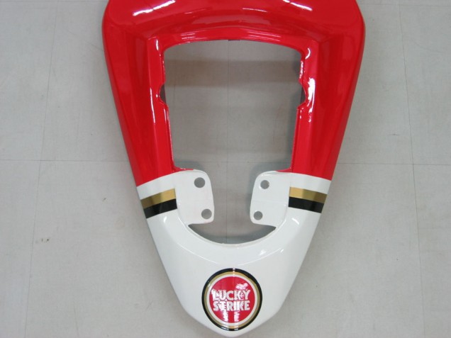 Lojas Carenagens Moto Suzuki GSXR 1000 2003-2004 - Branco Vermelho Motul Lucky Strike