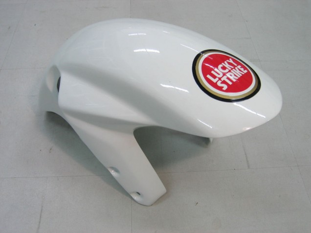Lojas Carenagens Moto Suzuki GSXR 1000 2003-2004 - Branco Vermelho Motul Lucky Strike