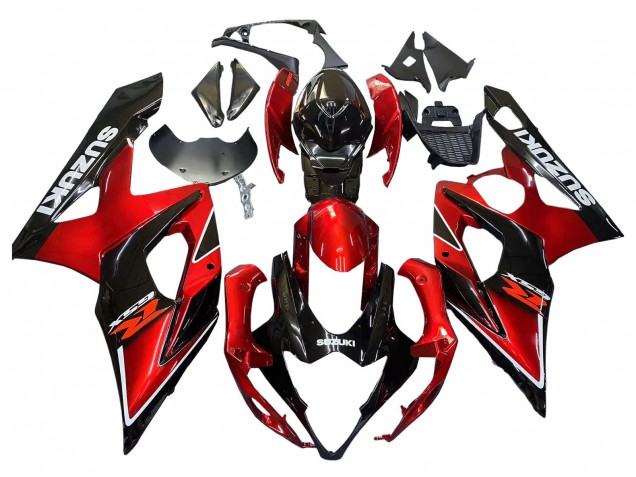 Lojas Carenagens Moto Suzuki GSXR 1000 2005-2006 - Vermelho Preto Brilhante