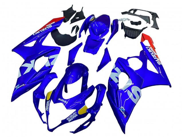 Lojas Carenagens Moto Suzuki GSXR 1000 2005-2006 - Azul Amarelo Branco Vermelho Motul