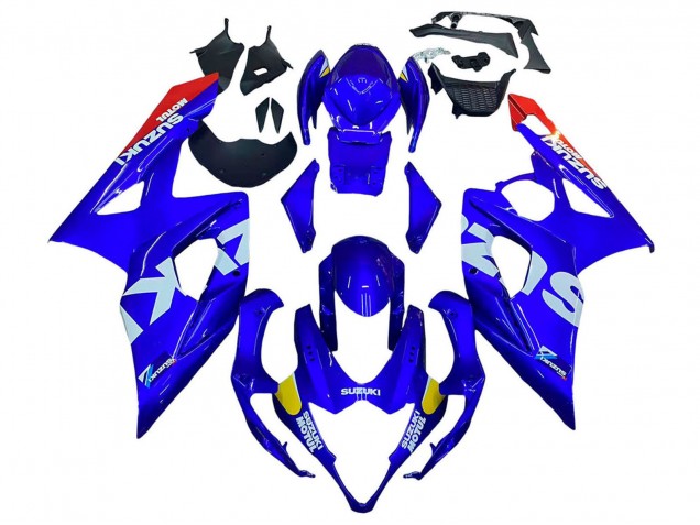 Lojas Carenagens Moto Suzuki GSXR 1000 2005-2006 - Azul Amarelo Branco Vermelho Motul