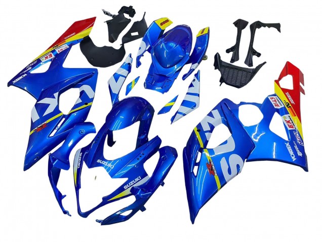 Lojas Carenagens Moto Suzuki GSXR 1000 2005-2006 - Azul Amarelo Vermelho Branco