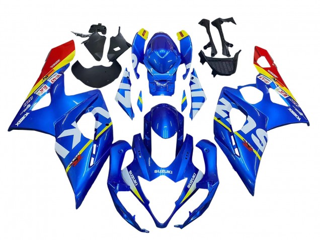Lojas Carenagens Moto Suzuki GSXR 1000 2005-2006 - Azul Amarelo Vermelho Branco