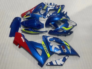 Lojas Carenagens Moto Suzuki GSXR 1000 2005-2006 - Azul Amarelo Vermelho Motul Ecstar