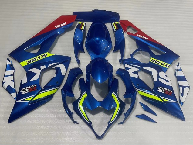 Lojas Carenagens Moto Suzuki GSXR 1000 2005-2006 - Azul Amarelo Vermelho Motul Ecstar
