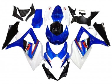 Lojas Carenagens Moto Suzuki GSXR 1000 2007-2008 - Branco Azul Preto Vermelho