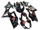 Lojas Carenagens Moto Suzuki GSXR 1000 2007-2008 - Preto Vermelho Chama