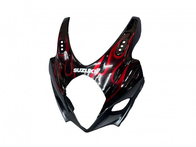 Lojas Carenagens Moto Suzuki GSXR 1000 2007-2008 - Preto Vermelho Chama