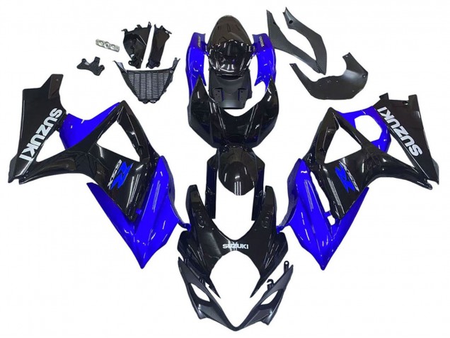 Lojas Kits Carenagem Moto Suzuki GSXR 1000 2007-2008 - Azul Preto Brilhante