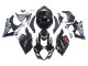 Lojas Carenagens Moto Suzuki GSXR 1000 2007-2008 - Preto Brilhante Branco West