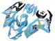 Lojas Carenagens Moto Suzuki GSXR 1000 2007-2008 - Azul Claro Amarelo Preto Motul Rizla