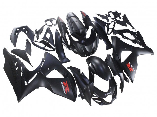 Lojas Carenagens Moto Suzuki GSXR 1000 2007-2008 - Preto Fosco Vermelho Decal