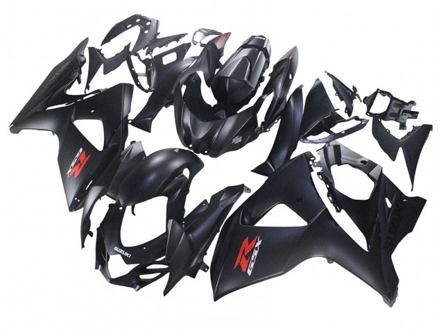 Lojas Carenagens Moto Suzuki GSXR 1000 2007-2008 - Preto Fosco Vermelho Decal