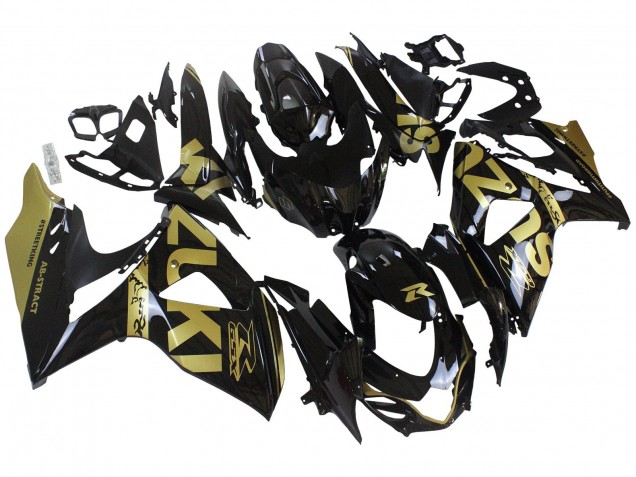 Lojas Carenagens Moto Suzuki GSXR 1000 2009-2016 - Preto Brilhante Ouro