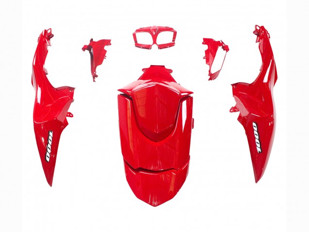 Lojas Kits Carenagem Moto Suzuki GSXR 1000 2009-2016 - Preto Brilhante Vermelho