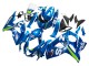 Lojas Carenagens Moto Suzuki GSXR 1000 2009-2016 - Azul Claro Verde Motul 29 Ecstar