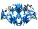 Lojas Carenagens Moto Suzuki GSXR 1000 2009-2016 - Azul Claro Verde Motul 29 Ecstar