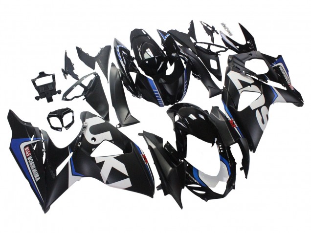 Lojas Carenagens Moto Suzuki GSXR 1000 2009-2016 - Preto Fosco Branco Azul