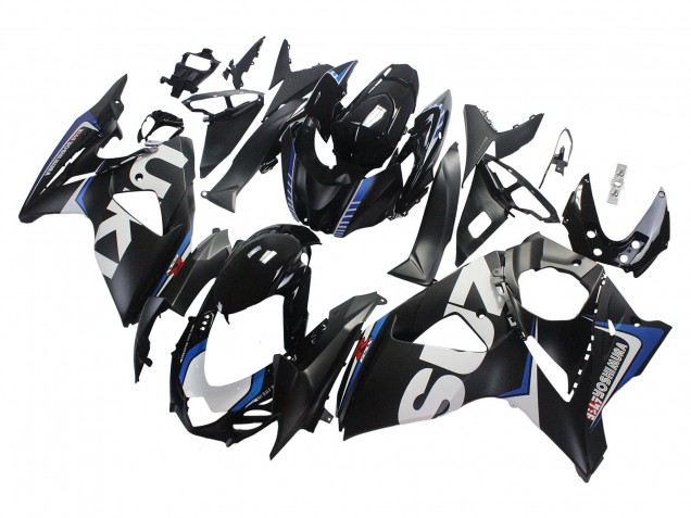Lojas Carenagens Moto Suzuki GSXR 1000 2009-2016 - Preto Fosco Branco Azul