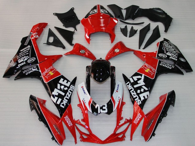 Lojas Carenagens Moto Suzuki GSXR 1000 2009-2016 - Vermelho Preto Branco 13