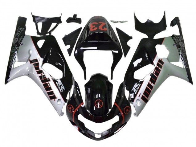 Lojas Carenagens Moto Suzuki GSXR 1000 2009-2016 - Preto Brilhante Branco Vermelho Jordan 23