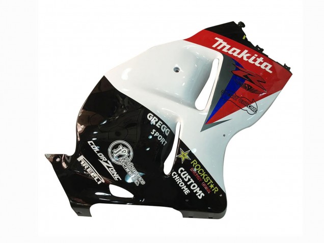 Lojas Carenagens Moto Suzuki GSXR 1300 Hayabusa 1996-2007 - Branco Azul Vermelho Makita Preto
