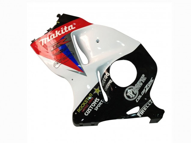 Lojas Carenagens Moto Suzuki GSXR 1300 Hayabusa 1996-2007 - Branco Azul Vermelho Makita Preto