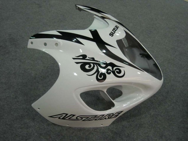 Lojas Carenagens Moto Suzuki GSXR 1300 Hayabusa 1996-2007 - Branco Preto Corona