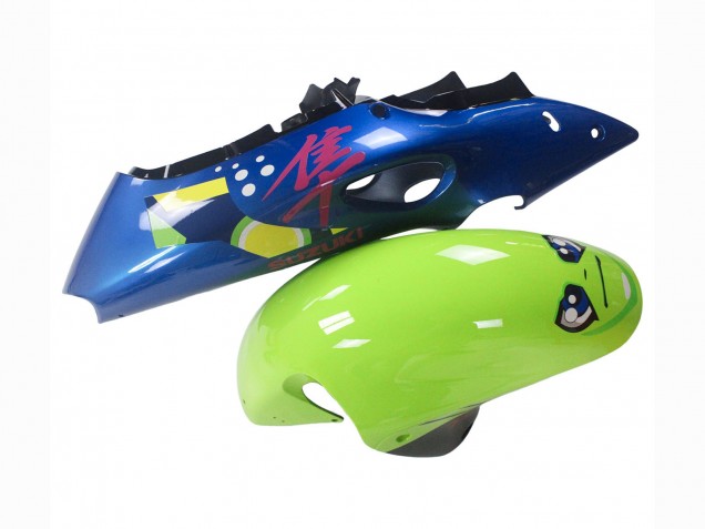 Lojas Carenagens Moto Suzuki GSXR 1300 Hayabusa 1996-2007 - Azul Verde Tubarão 46
