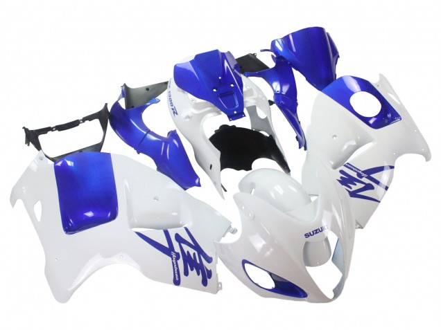 Lojas Carenagens Moto Suzuki GSXR 1300 Hayabusa 1996-2007 - Branco Azul Hayabusa