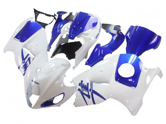 Lojas Carenagens Moto Suzuki GSXR 1300 Hayabusa 1996-2007 - Branco Azul Hayabusa