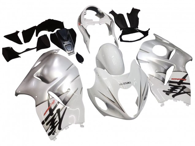 Lojas Carenagens Moto Suzuki GSXR 1300 Hayabusa 1996-2007 - Branco Prata Hayabusa