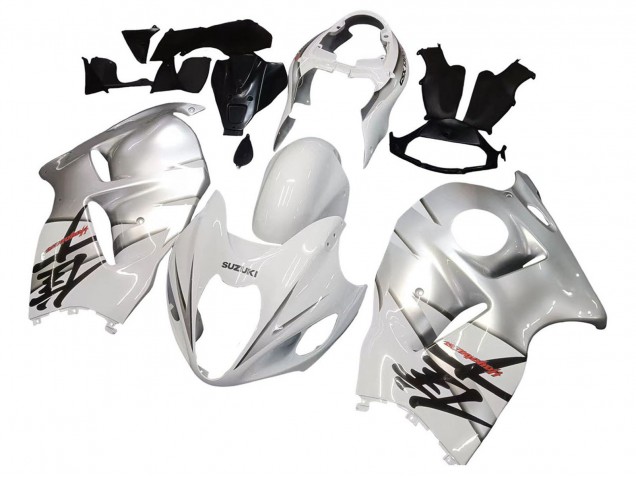 Lojas Carenagens Moto Suzuki GSXR 1300 Hayabusa 1996-2007 - Branco Prata Hayabusa
