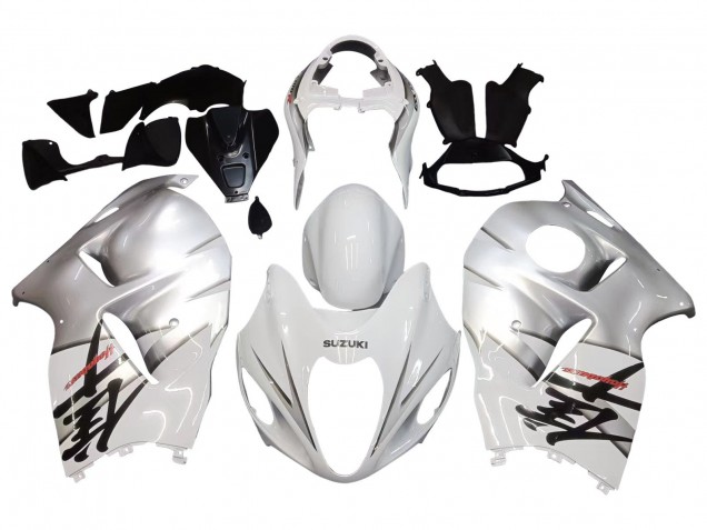 Lojas Carenagens Moto Suzuki GSXR 1300 Hayabusa 1996-2007 - Branco Prata Hayabusa
