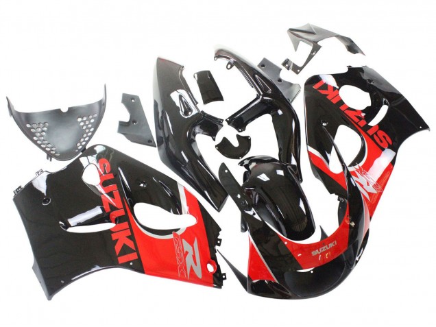 Lojas Carenagens Moto Suzuki GSXR 600 / GSXR 750 1996-2000 - Preto Vermelho