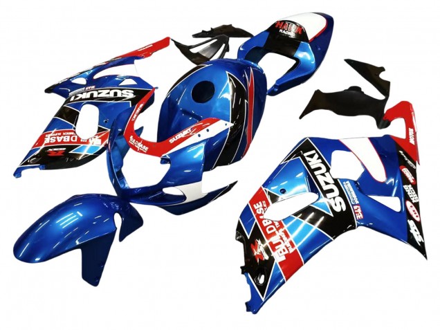 Lojas Carenagens Moto Suzuki GSXR 600 / GSXR 750 2001-2003 - Azul Vermelho Corrida