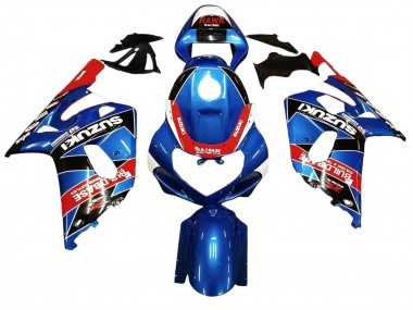 Lojas Carenagens Moto Suzuki GSXR 600 / GSXR 750 2001-2003 - Azul Vermelho Corrida
