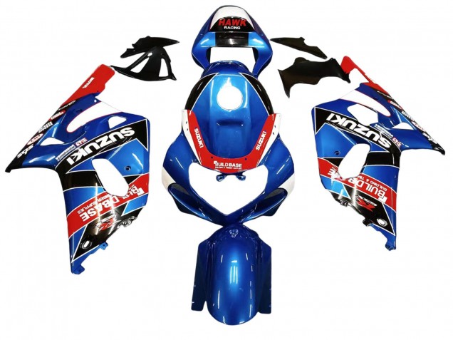 Lojas Carenagens Moto Suzuki GSXR 600 / GSXR 750 2001-2003 - Azul Vermelho Corrida