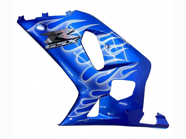 Lojas Carenagens Moto Suzuki GSXR 600 / GSXR 750 2001-2003 - Azul Branco Chama