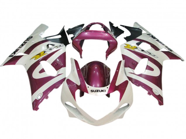 Lojas Carenagens Moto Suzuki GSXR 600 / GSXR 750 2001-2003 - Branco Rosa Amarelo