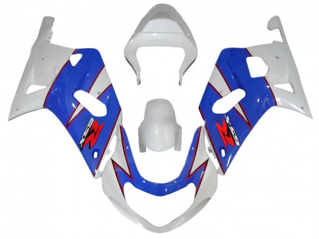 Lojas Carenagens Moto Suzuki GSXR 600 / GSXR 750 2001-2003 - Branco Azul Vermelho