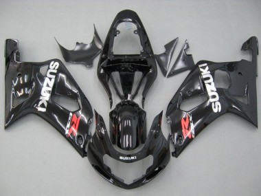 Lojas Carenagens Moto Suzuki GSXR 600 / GSXR 750 2001-2003 - Preto Brilhante Vermelho Branco